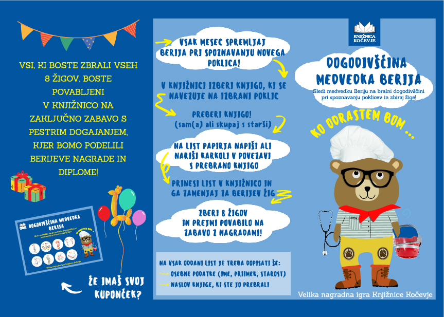 Dogodivščina medvedka Berija 2022/2023 - zloženka